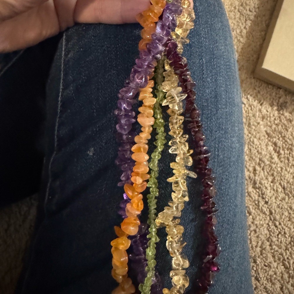 Multicolor Gemstone Chip Bracelet - image 6